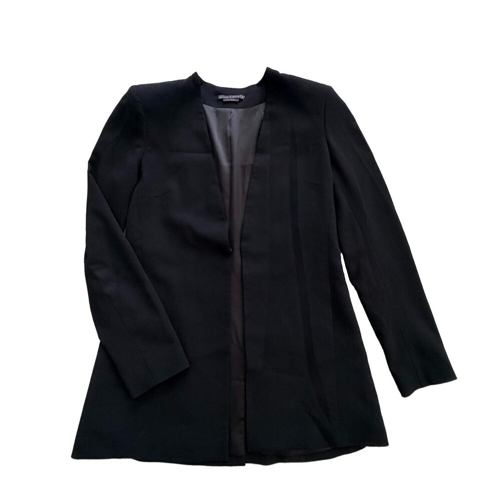 Alice & Olivia Employed Womens Collarless Hook Eye Closure Blazer 8 Capsule